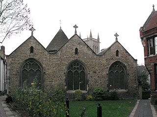 St Sepulchre from the east (from the steps of the Cambridge Union in fact)