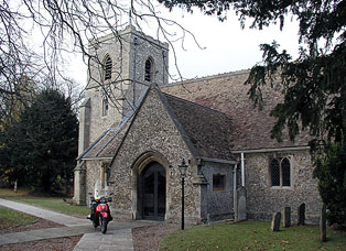 stapleford Church with the Snail outside