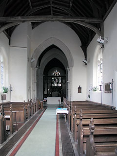 looking east to the crossing